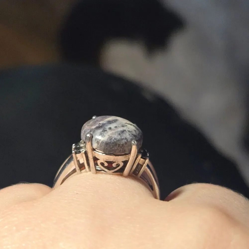 STS Jewels vintage sterling silver ring sz 9.5